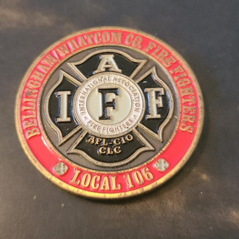 Bellingham Whatcom County Washington Firefighters Challenge Coin